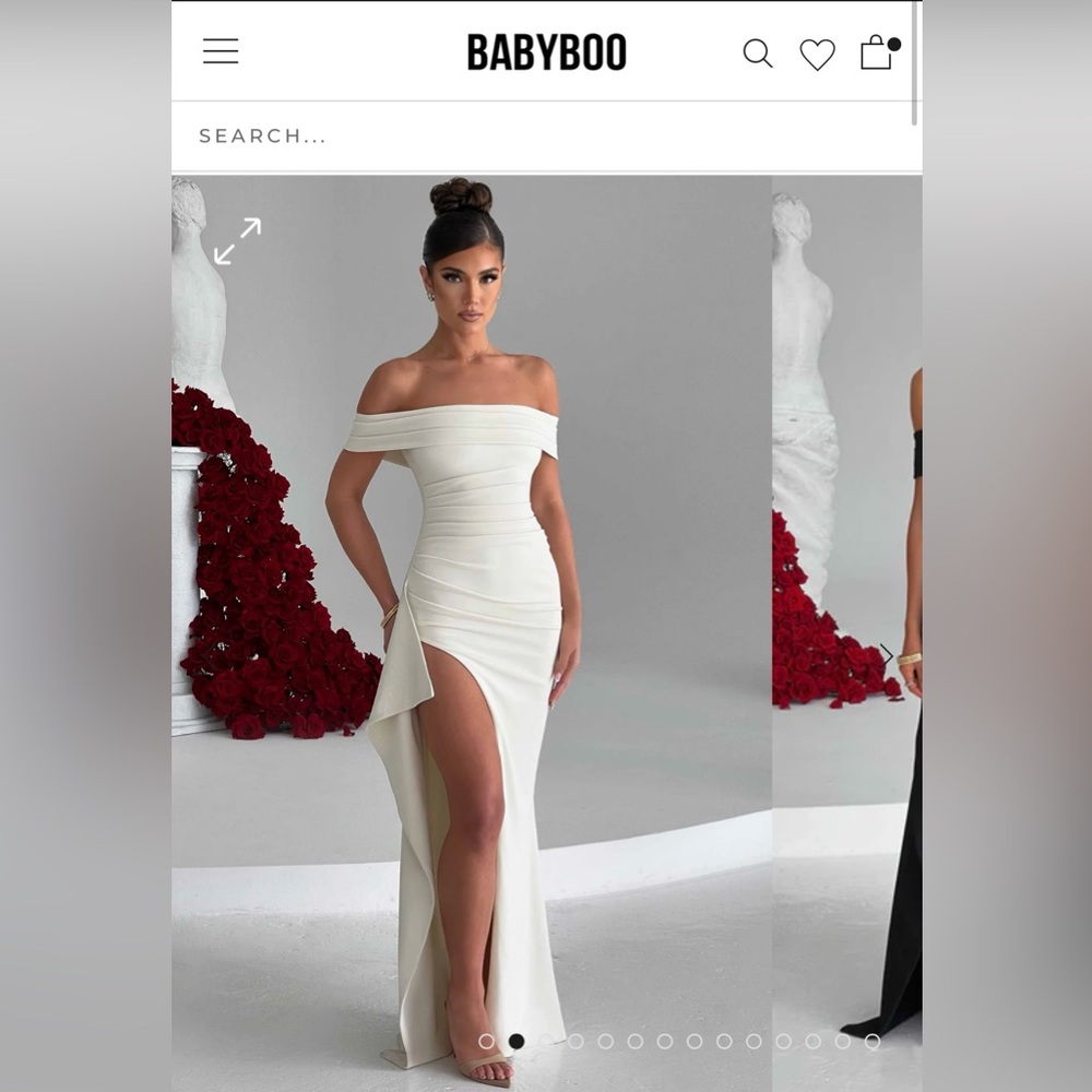 Elegant Off-Shoulder White Dress